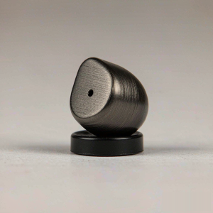 ZTONG ZT-1 in-ear monitor, brushed gunmetal shell, single dynamic driver, detachable cable, on display stand