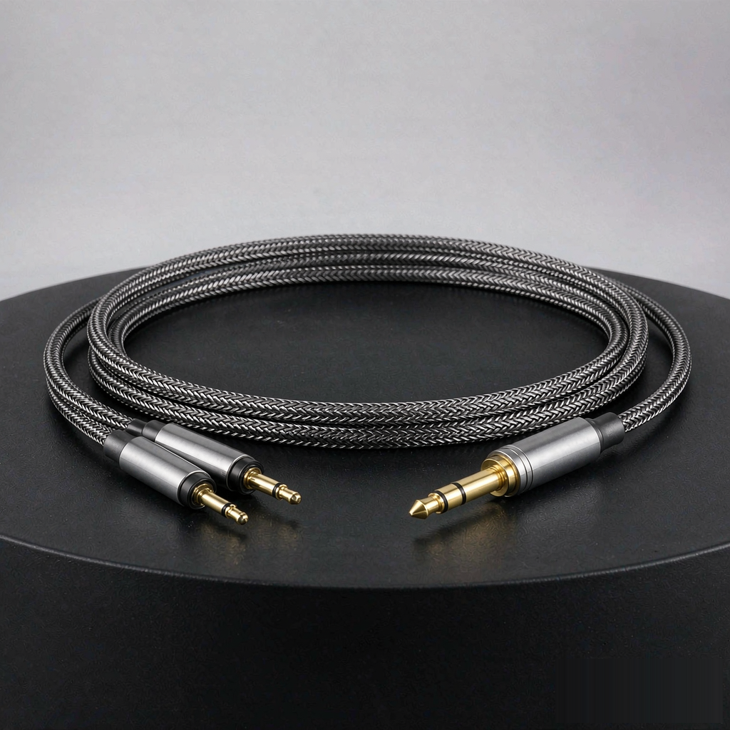 Silver-plated oxygen-free copper headphone upgrade cable, 2-pin connectors and 4.4mm balanced gold plug